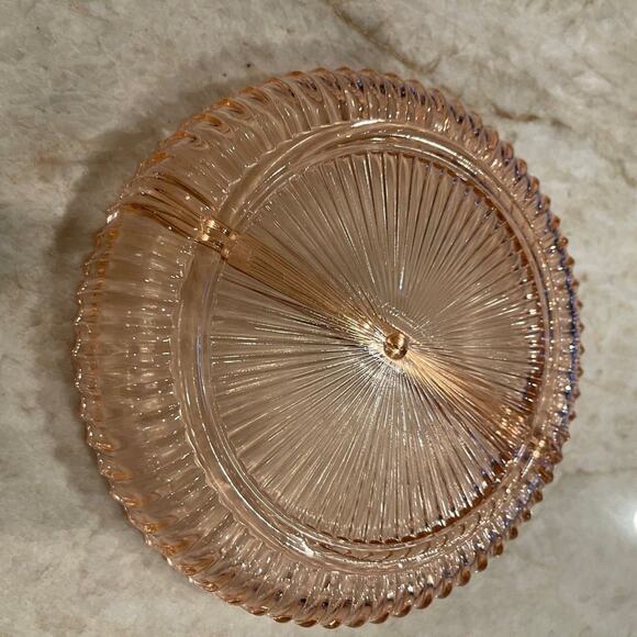 Anchor Hocking Queen Mary Pink divided relish tray - Picture 5 of 11